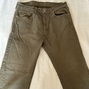 Levi's Men's Slim Straight Jeans in Olive